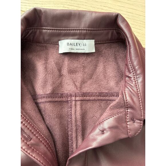 Bailey 44 Ellana Vegan Leather Top Burgundy XS NWT - Picture 2 of 5